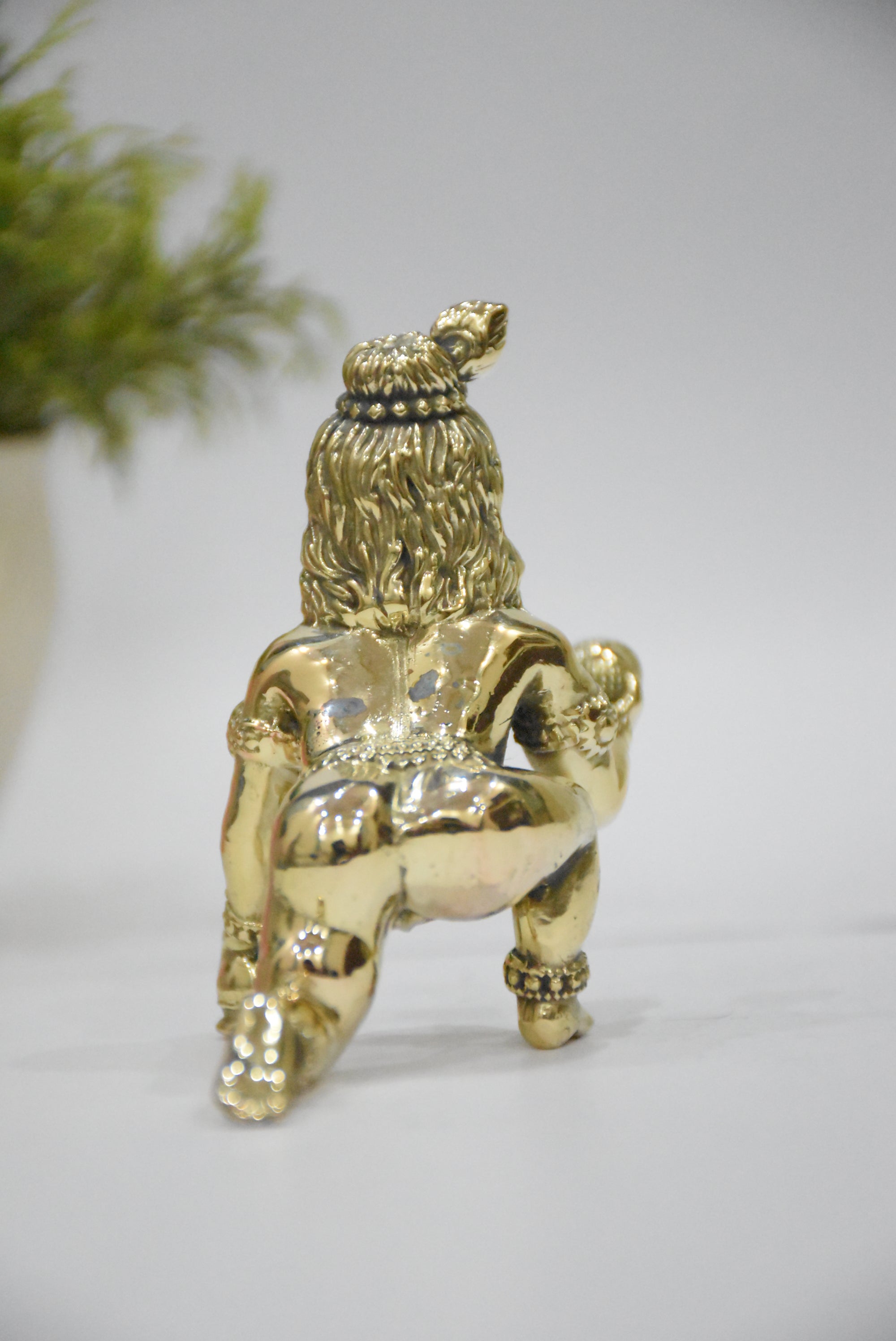 Brass Laddu Gopal Idol | Divine Bal Krishna Murti for Home Mandir & Janmashtami